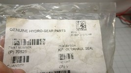 Hydro Gear 70525 Pump Overhaul Seal Kit Factory Sealed package is ugly - £29.66 GBP