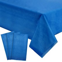 3 Pck Plastic Royal Blue Tablecloth For Parties Disposable Table Cover 54X108&quot;&quot; - £15.97 GBP