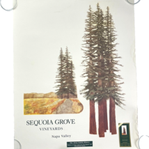 Sequoia Grove Vineyards Cabernet Napa Valley Vtg Watercolor Redwood Post... - £113.23 GBP