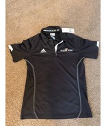 NEW Boys Men&#39;s Adidas Black White Polo Shirt The Hill Academy S  12/14 16 - $441.64 MXN