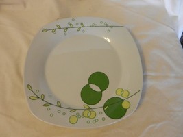 White With Green &amp; Yellow Leaves Porcelain Dinner Plate Aramco Alpine Cu... - £27.40 GBP