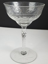 Vintage Elegant Clear Cut Glass Optic Floral 5.5 &quot; in Goblets - £2.34 GBP