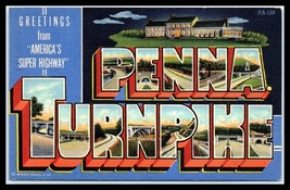 PENNSYLVANIA Postcard - Penna Turnpike, Large Letters Greetings G13  - £3.09 GBP