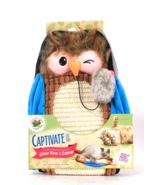 Hartz Captivate Cat Toys Silver Vine &amp; Catnip 20&quot; Owl Play Mat Lay Flat ... - $38.27 CAD