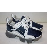GIVENCHY Women's White Blue Jaw Mixed Media Chunky Sneakers Size EU38.5/US8.5 - $416.08