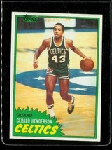 Vintage 1980-81 Topps Basketball Card #74 Gerald Henderson Boston Celtics - £3.94 GBP