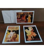 French Art Deco 1994 Thank You Cards Envelopes 12pc Folies-Bergere Mouli... - $14.00