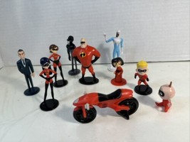 Lot of 10 / 3&quot; Disney Pixar Incredibles  PVC Figures / Cake Toppers/ Never Used - £9.53 GBP