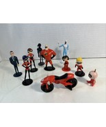 Lot of 10 / 3&quot; Disney Pixar Incredibles  PVC Figures / Cake Toppers/ Nev... - £9.58 GBP