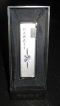 Kingstar 5 Slim Boy Hawaii Souvenir Lift Arm Side Roller Gas Lighter c/w Case - $24.99