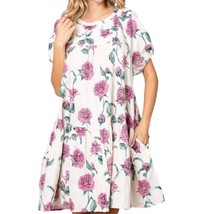 Cotton Bleu Curvy Floral Embroidered Jacquard Dress Size 3X - $22.77