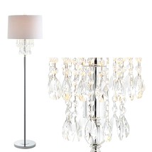 Abigail 61&quot; Crystal/Metal Led Floor Lamp Contemporary,Transitional,Tradi... - $230.99