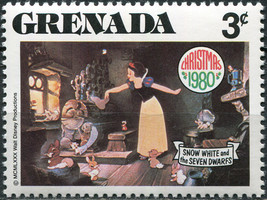 Grenada 1980. Snow White is cleaning up (MNH OG) Stamp - £3.14 GBP