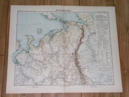 1911 Antique Map Of Northern Russia / Arkhangelsk Nenetsia Ural Mountains - £21.44 GBP