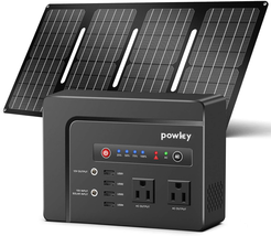 Portable Power Station with Solar Panel 40W, 110V Pure Sine Wave DC/USB/... - £228.22 GBP