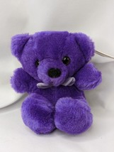 Russ Color Soft Bear Plush Purple 5 Inch Caress Pets Stuffed Animal Toy - £12.03 GBP