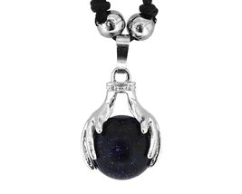 Mia Jewel Shop World in Hands Tumbled Healing Gemstone Globe Crystal Ball Pendan - £13.28 GBP