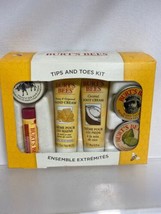 Burt&#39;s Bees Tips &amp; Toes Kit Ensemble Extremites Hand Foot Salve Lotion Gift Set - £7.20 GBP