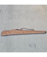 VTG RARE 53&quot; JUMBO Brown Leather Padded Double Handle Full Zip Rifle Cas... - $1,478.92 MXN