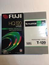 2 New Sealed Blank Fuji Film Pg T-120 6 Hq Professional Grade Vhs Tape For Vc Rs - £3.48 GBP