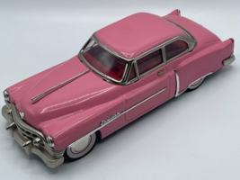 Vintage Auto De Luxe Large Friction Car 1950 Pink Cadillac Sedan Pressed... - £29.80 GBP