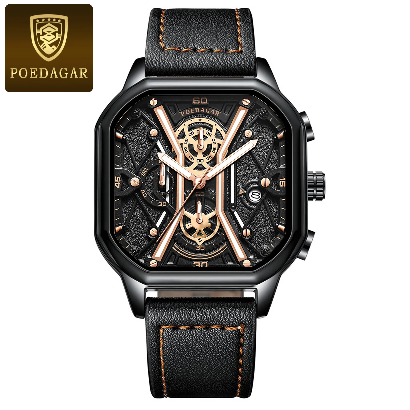 Luxury Men Wristwatch High Quality Waterproof Chronograph Luminous Date Man Watc - £40.38 GBP