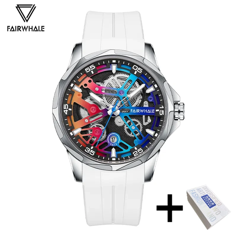 Luxury Automatic Watch Mens Fashion Brand Mark Fairwhale Sport Silicone ... - $120.07