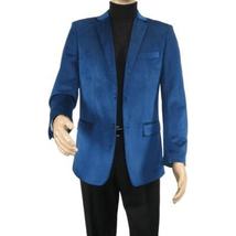Men's Velvet Sports Coat Grammy Amy Award By BASSIRI , LEONARDI J1042 Royal Blue image 7