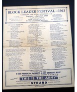 Vtg Ephemera WW2 Homefront 1943 Albany NY History Block Party Strand The... - $730.41 MXN