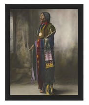 Chief Wolf Robe Cheyenne Native American HAND-TINTED 8X10 Framed Photo - £15.92 GBP