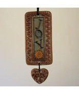 Joy Inspirational Christmas Ornament Pottery Hand Made - $407.48 MXN