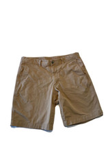 The North Face Khaki Flat Front Chino Shorts Mens Waist 34 Pockets - $17.42