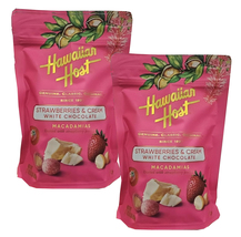 2 Packs Hawaiian Host Macadamia  Strawberry&amp;Cream 16 OZ Each  - £35.96 GBP