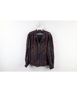 Vintage 90s Streetwear Womens 16 Rayon Rainbow Paisley Collared Button S... - $1,084.38 MXN