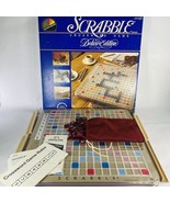 Vintage Scrabble Deluxe Edition 1987 Crossword Word Game 100 Tiles No Sc... - £33.89 GBP