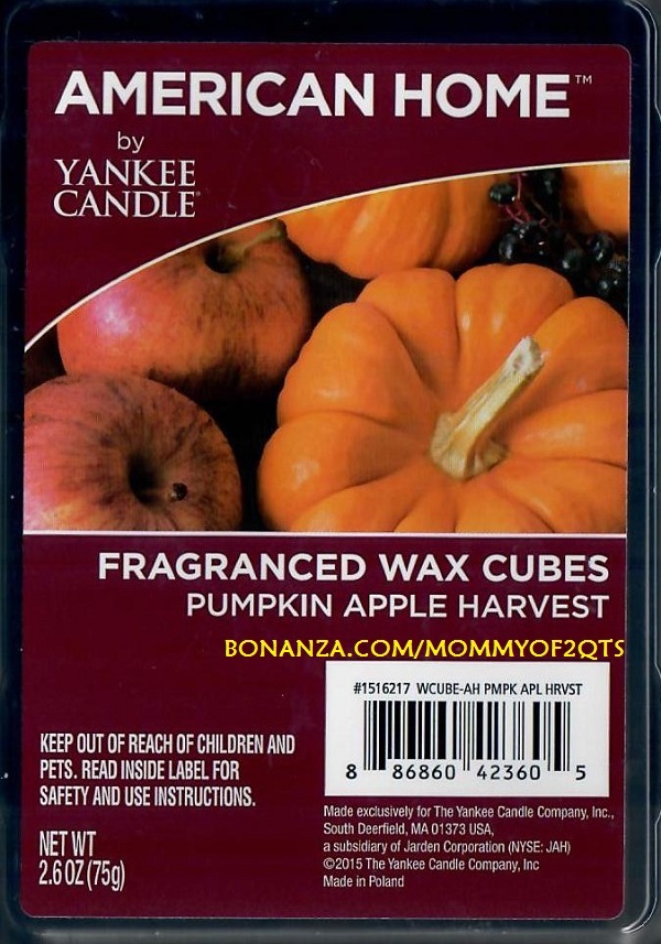Pumpkin Apple Harvest American Home Yankee Candle Fragranced Wax Cubes Tarts - £2.93 GBP