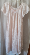 Vintage Women's Nightgown Short Sleeve Solid Pink Lightweight Summer Nice - $14.99
