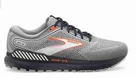 Brooks men&#39;s beast gts 23 shoes 2e in GREY/ SCARLET/ EBONY - size 8 - £91.08 GBP