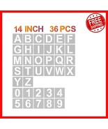 Durable 36-Pc Alphabet &amp; Number Stencil Set - Perfect for Wood, Fabric, ... - $68.85 CAD