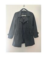 Ambiance Apparels Women’s Black Wool-Blend Trench Coat – Size S - $623.58 MXN