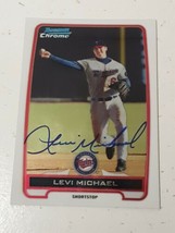 Levi Michael Minnesota Twins 2012 Bowman Chrome Autograph Card #BCP85 READ DESCR - £3.89 GBP