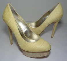 Pelle Moda Size 8 M HOKAN Lemon Yellow Heels Pumps New Women&#39;s Shoes - £117.91 GBP