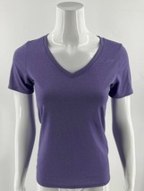 Nike Dri Fit Top Size Small Purple V Neck Short Sleeve Athletic Cut Tee ... - £15.57 GBP