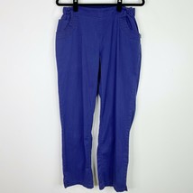 Happy Scrubs Solid Blue Scrub Pants Bottoms Size Medium M - $6.92