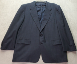 Hickey Freeman Suit Jacket Mens Size 46 Slate Pockets Single Breasted Two Button - £21.90 GBP