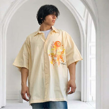 Men&#39;s Miskeen Cream | Yellow | Orange Hand-Painted Casual Shirts NWT - £117.28 GBP