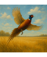 Pheasant Taking Off Poster 16&quot; X 16&quot; Wildlife Bird Art for Lodge or Cabi... - $428.70 MXN+