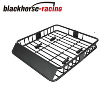 43&quot; Black Steel Roof Top Rack Heavy Duty Top Luggage Cargo Carrier For Truck SUV - £79.92 GBP