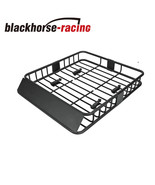 43&quot; Black Steel Roof Top Rack Heavy Duty Top Luggage Cargo Carrier For T... - £78.63 GBP