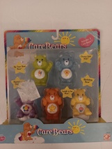 Care Bears Set Of 5 Figurines Approx. 2.25&quot; Tall 2003 Play Along Set Mint In Pkg - £39.81 GBP